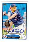 Kyle Drabek Autographed Baseball Card Toronto Blue Jays Topps