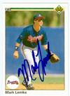 Mark Lemke Autographed Baseball Card Atlanta Braves Upper Deck