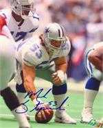 Dallas Cowboys Mark Stepnoski Autographed Blue Jersey Beckett BAS Stock  #114990