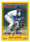 Shawon Dunston Autographed Baseball Card Chicago Cubs 1988 Score 529