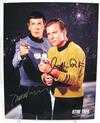 William Shatner & Leonard Nimoy autographed 8x10 Photo (Star Trek - Kirk & Spock) Framed & Matted