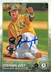 Stephen Vogt Autographed Baseball Card Oakland Athletics 2015 Topps 652