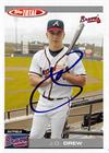 J D Drew Autographed Baseball Card Atlanta Braves Ft Topps