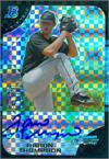 Aaron Thompson Autographed Baseball Card Florida Marlins Bowman