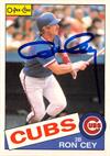 Ron Cey Autographed Baseball Card Chicago Cubs O Pee Chee