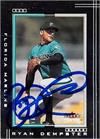 Ryan Dempster Autographed Baseball Card Florida Marlins 2002 Fleer