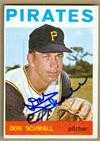 Don Schwall Autographed Baseball Card Pittsburgh Pirates Topps