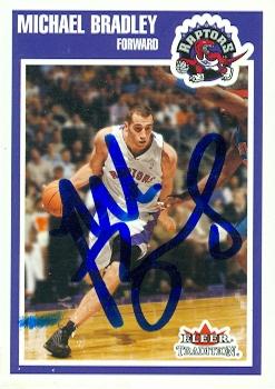 Michael Bradley autographed Basketball Card (Toronto Raptors) 2002 ...