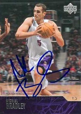 Michael Bradley autographed Basketball Card (Toronto Raptors) 2003 ...